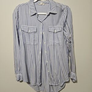 Beachlunch Lounge Blue and White Striped Shirt - SMALL